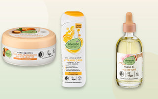 alverde Körperbutter Macadamianuss, Vitamin Care Bodylotion und Mandel Pflegeöl im Vergleich