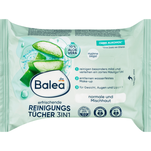 Abschminktücher 3in1 erfrischend, 25 St Gesichtsreinigung by Balea – Available at VivaVoss