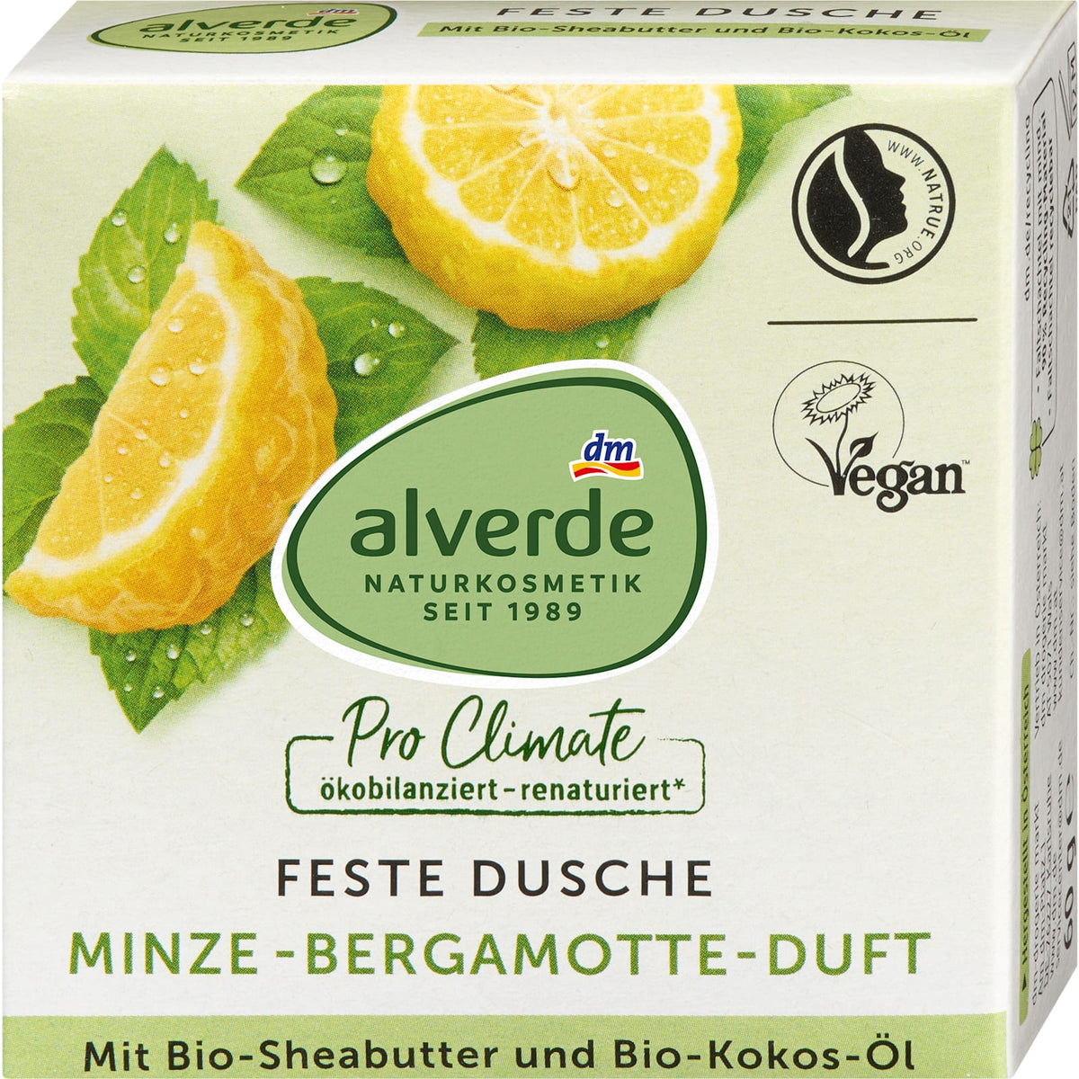 Festes Duschgel Minze-Bergamotte Duft, 60 g