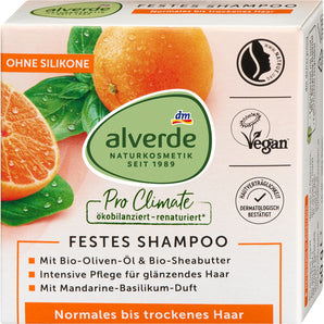 Festes Shampoo Mandarine-Basilikum Duft, 60 g