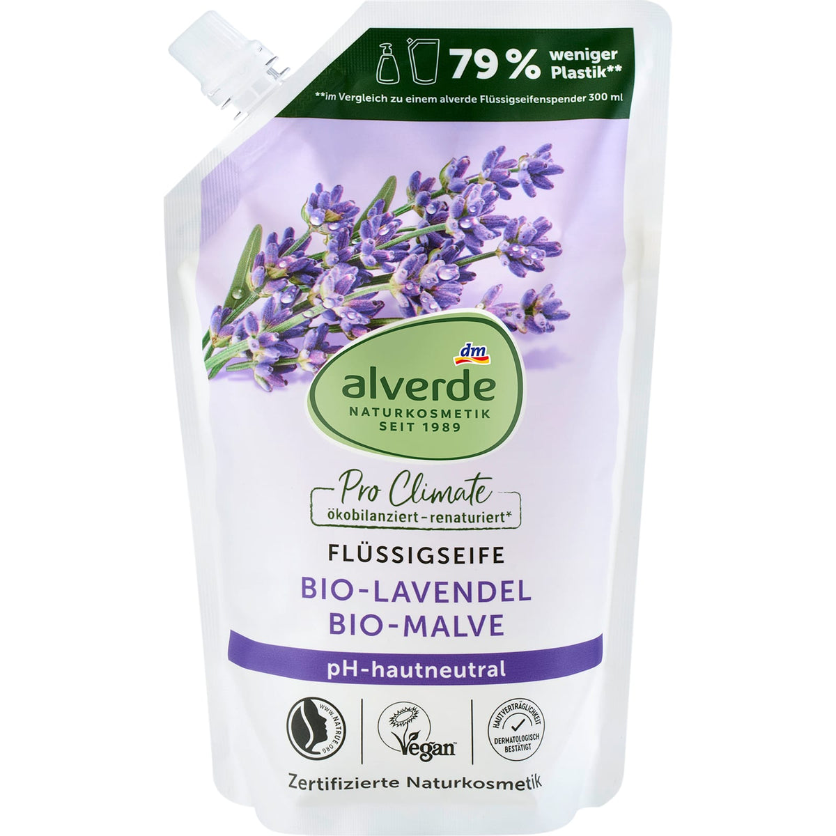 Flüssigseife Lavendel, Malve Nachfüllpack, 500 ml