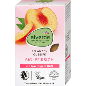 Seifenstück Pflanzenölseife mit Pfirsich, 100 g