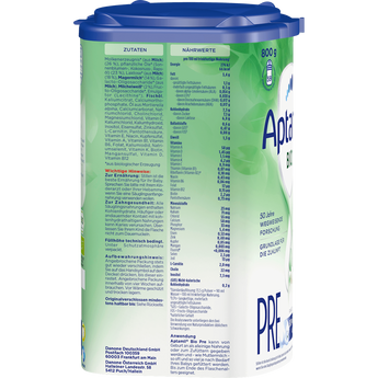 Anfangsmilch Pre Bio von Geburt an, 0,8 kg - VivaVoss