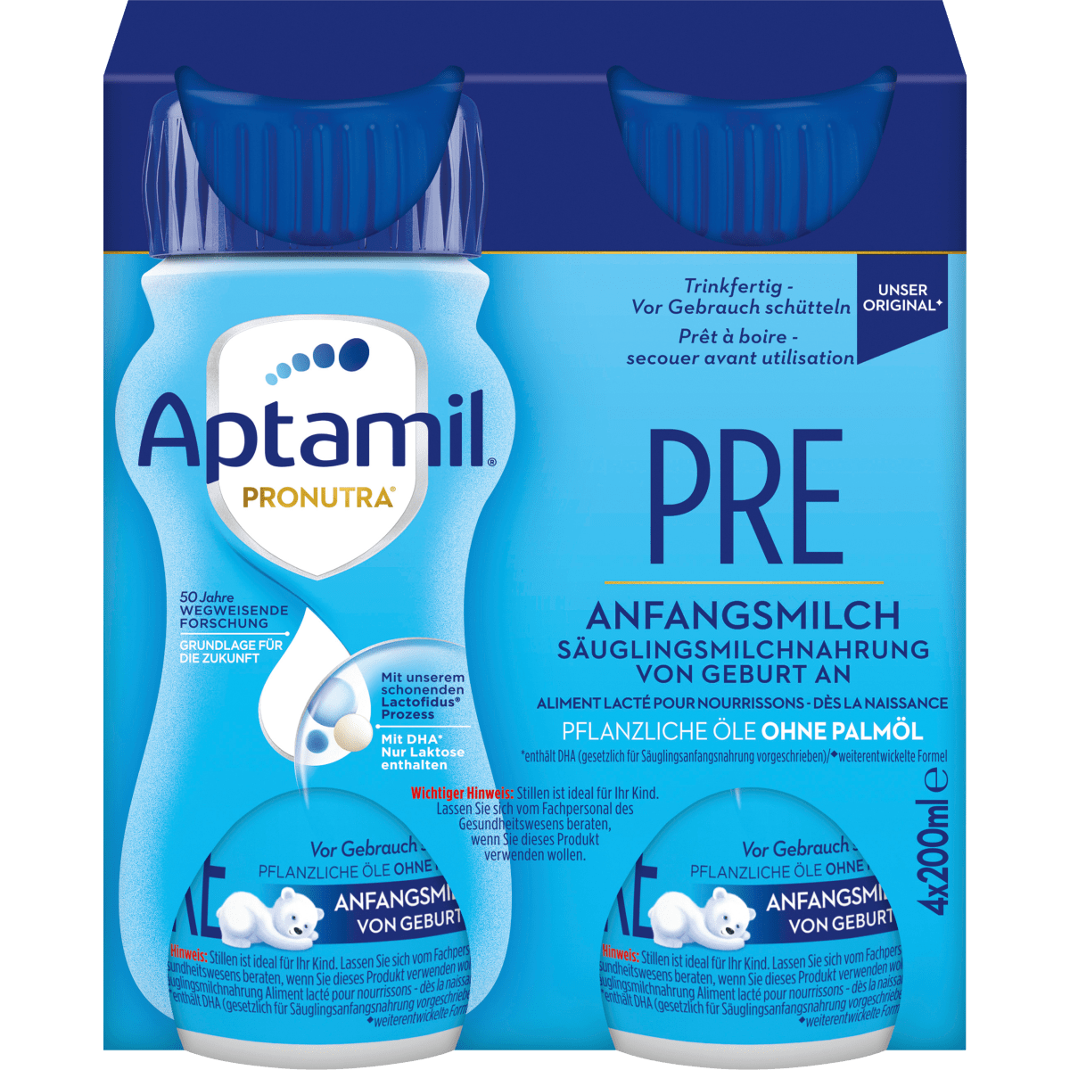 Anfangsmilch Pre trinkfertig von Geburt an, Organic
