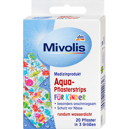 Aqua-Pflasterstrips für Kinder Mivolis
