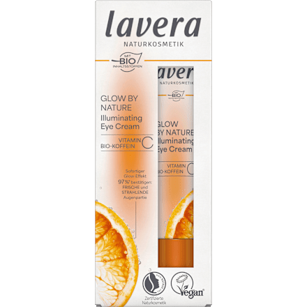 Augencreme Glow by Nature Vitamin C Bio-Koffein lavera NATURKOSMETIK