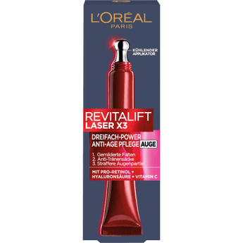 Augencreme Revitalift Laser X3 Anti Age mit Koffein, 15 ml Anti Age by L'ORÉAL PARIS – Available at VivaVoss