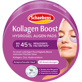 Augenpads Hydrogel Kollagen Boost Tiegel (30 Paar) Schaebens