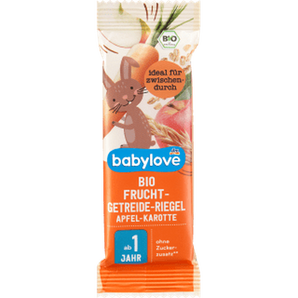 babylove Fruchtriegel Bio Frucht - Getreide - Riegel Apfel - Karotte ab 1 Jahr, 25g, 25 g Baby Snack by BabyLove – Available at VivaVoss