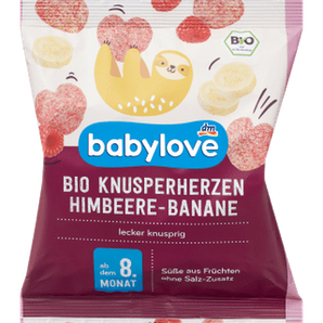 Babysnack Knusperherzen Himbeere Banane, ab dem..., 30 g Baby Snack by Babylove – Available at VivaVoss