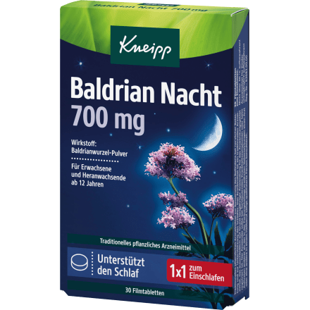 Baldrian Nacht 700mg Tabletten, 30 St - VivaVoss