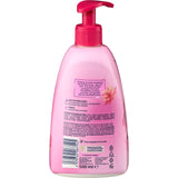 Balea Cremeseife Blush Harmony 500 ml Flüssigseife in rosa Kunststoffflasche mit pinkem Pumpspender und Kirschblüten-Design.