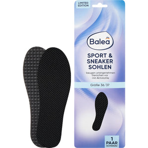 Einlegesohlen Sport & Sneaker schwarz, Gr. 36/37 (1 Paar), 2 St