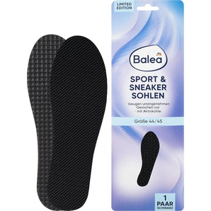 Einlegesohlen Sport & Sneaker schwarz, Gr. 44/45 (1 Paar), 2 St