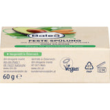 Balea fester Conditioner mit Avocadoöl und Mandel-Extrakt in beiger 60g-Verpackung mit Vegan-Siegel und Produktinformationen.