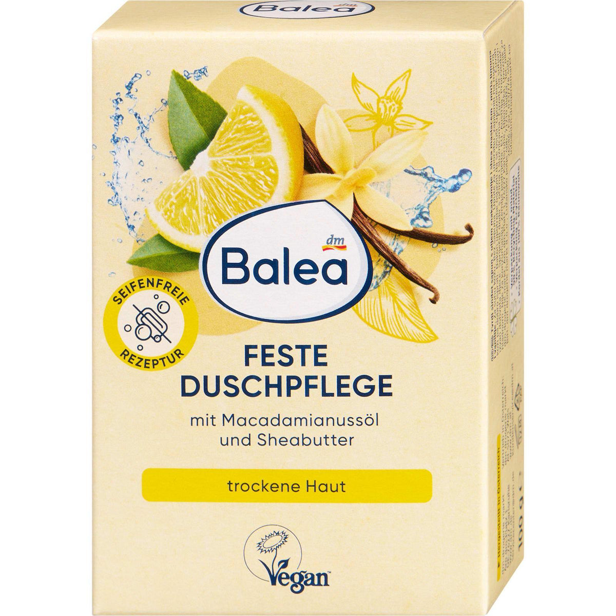Festes Duschgel Vanille & Zitrone, 100 g