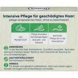 Rückseite der Balea Festes Shampoo Verpackung mit Anwendungshinweisen, Inhaltsstoffen und Icons für Avocado- und Mandelöl.