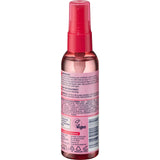 Balea 2-Phasen Hitzeschutzspray in der 75 ml Reisegröße mit pinkem Sprühkopf und informativer Rückseite.