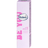 Balea Be You Lippenpflege in hellrosa Verpackung mit Kokosöl und Vitamin E, 15 ml Tube.