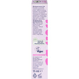 Rückseite der Balea Lippenpflege Be You Verpackung mit 15 ml Inhalt, veganem Logo und Recycling-Hinweisen auf weißem Grund.