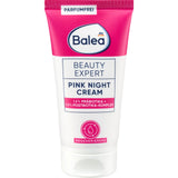 Balea Beauty Expert Pink Night Creme in einer weißen 50 ml Tube mit pinkem Design und regenerierender Wirkung.