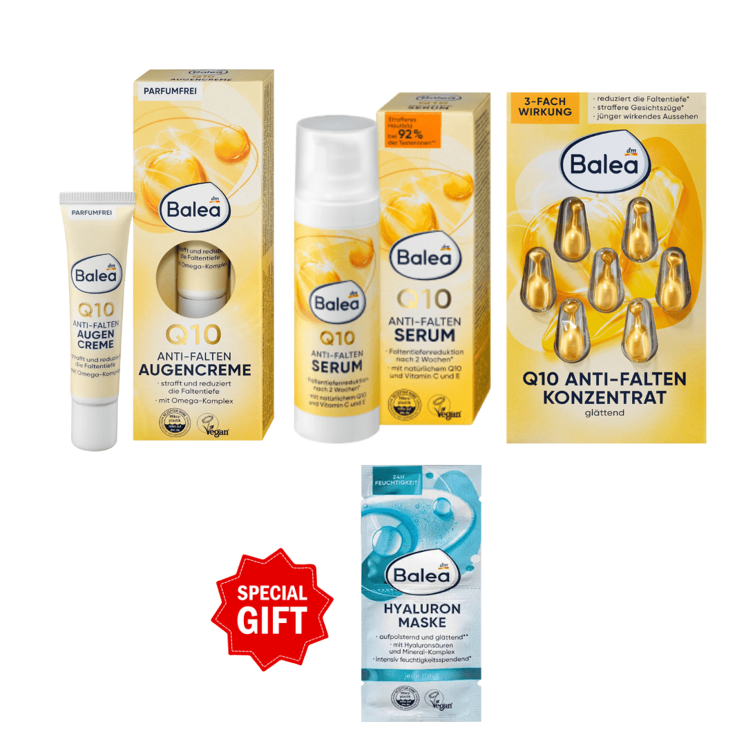 Balea Q10 Anti - Falten Set mit Gratis Hyaluronmaske - VivaVoss