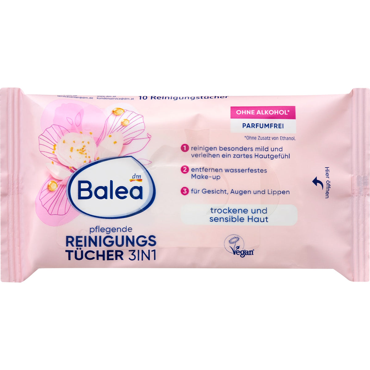 Reinigungstücher pflegend, Reisegröße, 10 St