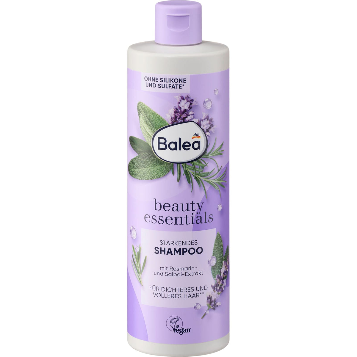 Shampoo mit Rosmarin- & Salbeiextrakt beauty essentials, 400 ml