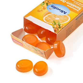 Bonbon, Sanddorn-Orange, zuckerfrei Mivolis