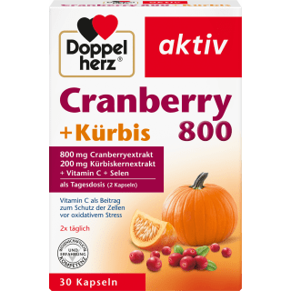 Cranberry + Kürbis + Vitamin C + Selen Kapseln 30 St., 27,7 g - VivaVoss