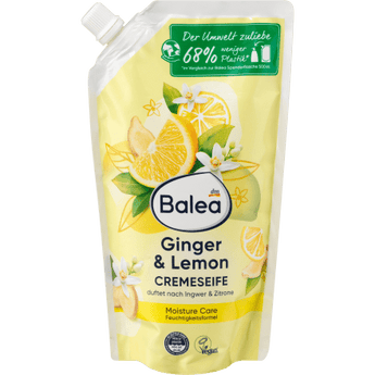 Cremeseife Ginger & Lemon, Nachfüllpack, 500 ml - VivaVoss