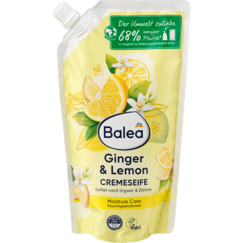 Cremeseife Ginger & Lemon, Nachfüllpack, 500 ml - VivaVoss