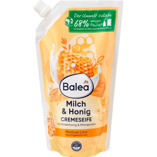 Cremeseife Milch & Honig, Nachfüllpack, 500 ml Pflege & Parfum,Handpflege & Seife,Flüssigseife by Balea – Available at VivaVoss