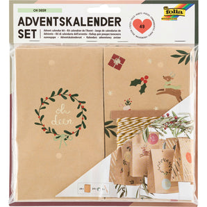 Adventskalender-Set mit bedruckten Tüten, 1 St