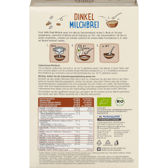Dinkel - Milchbrei ab dem 5. Monat, 250 g - VivaVoss