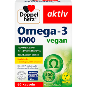 Vegan Omega - 3 1000 Kapseln 60 Wohlbefinden & Stärkung by Doppelherz – Available at VivaVoss