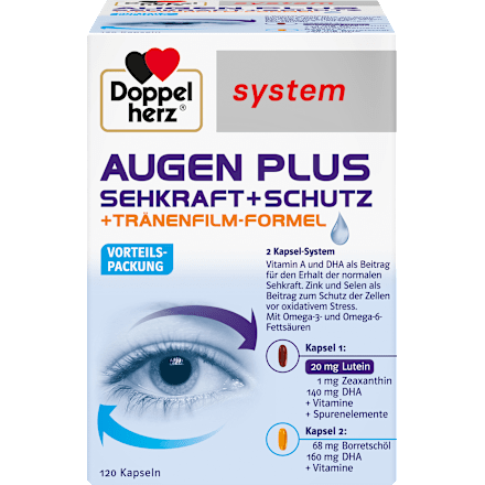 Doppelherz system Augen Plus Sehkraft + Schutz Kapseln 120 St Doppelherz
