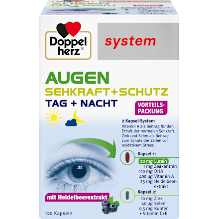 Doppelherz system Augen Sehkraft + Schutz Tag und Nacht Kapseln 120 St Doppelherz
