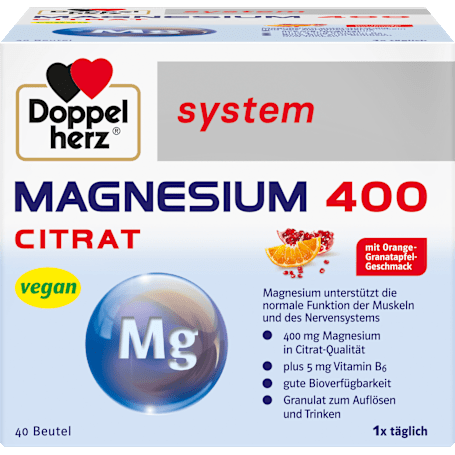 Doppelherz system Magnesium 400 Citrat Granulat Beutel 40 St Doppelherz