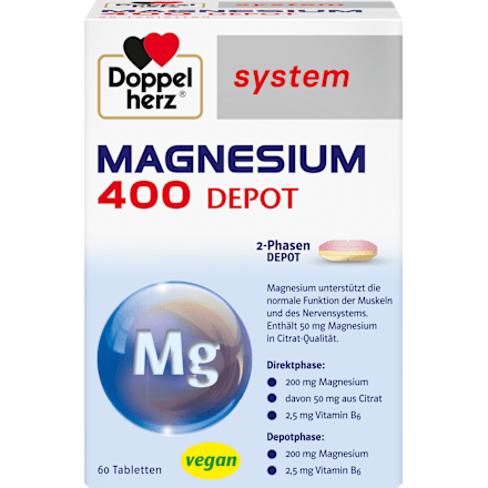 Doppelherz system Magnesium 400 Depot Tabletten 60 St Doppelherz