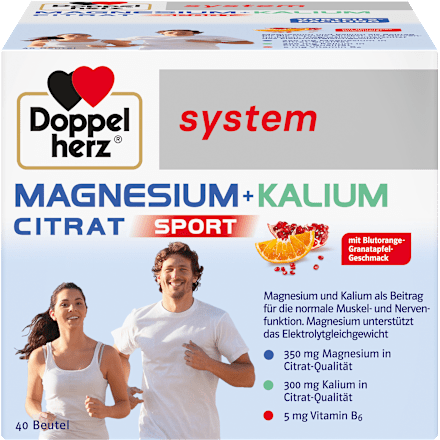 Doppelherz system Magnesium + Kalium Citrat Sport Beutel 40 St Doppelherz