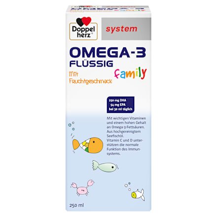 Doppelherz system Omega-3 Flüssig family Doppelherz