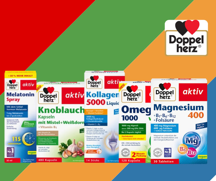 Original Doppelherz Produkte – Vitamine, Omega-3, Magnesium, Kollagen, Knoblauch, Spray – VivaVoss