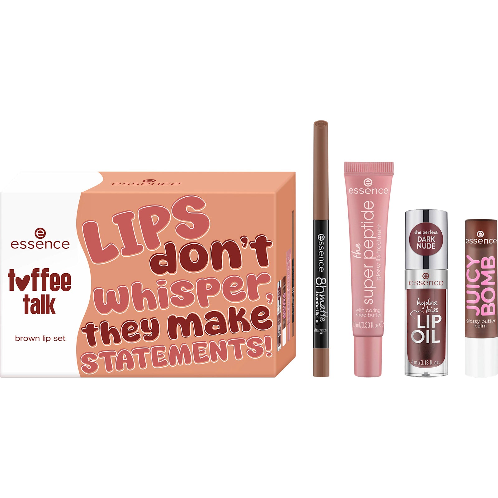 essence Geschenkset Toffee Talk Brown Lip 4 tlg, 1 St – VivaVoss