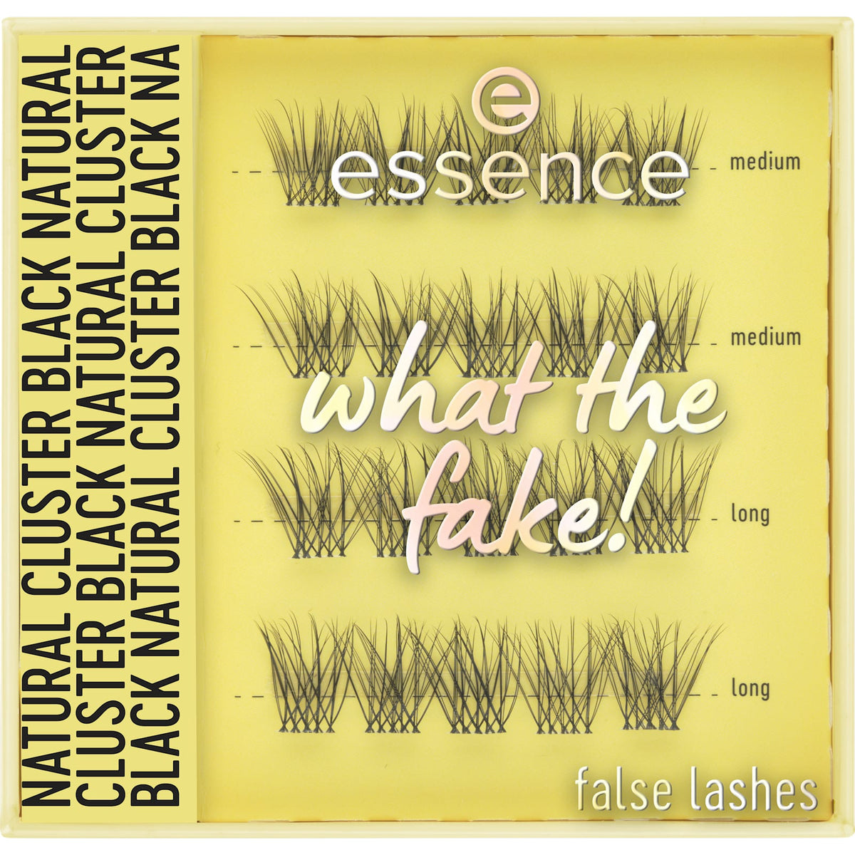 Künstliche Wimpern Set What The Fake! False Lashes 06 Natural Cluster Black, 1 St