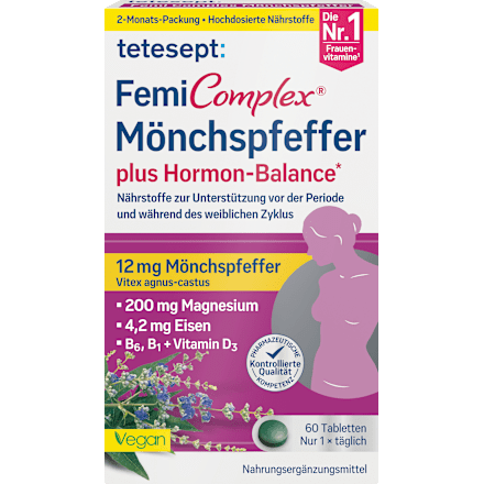 FemiComplex Mönchspfeffer Tabletten Hormon Balance 60 St, 43,5 g - VivaVoss