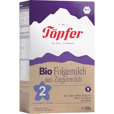 Folgemilch 2 aus Ziegenmilch nach dem 6. Monat, 400 g Babymilch by Töpfer – Available at VivaVoss