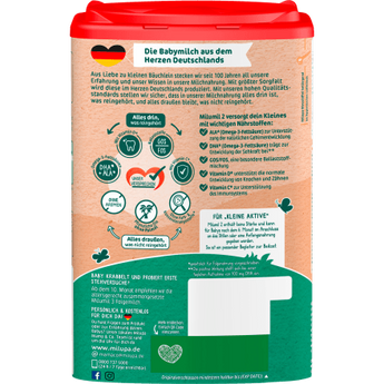 Folgemilch 2 Milumil nach dem 6.Monat, 800 g - VivaVoss