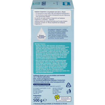 Folgemilch 2 nach dem 6. Monat, 500 g - VivaVoss