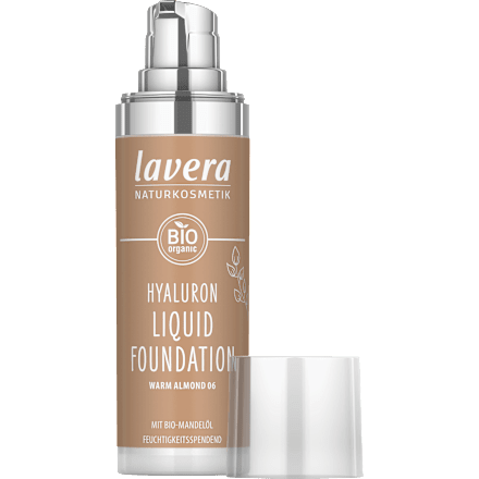 Foundation Hyaluron Liquid 06 Warm Almond lavera NATURKOSMETIK